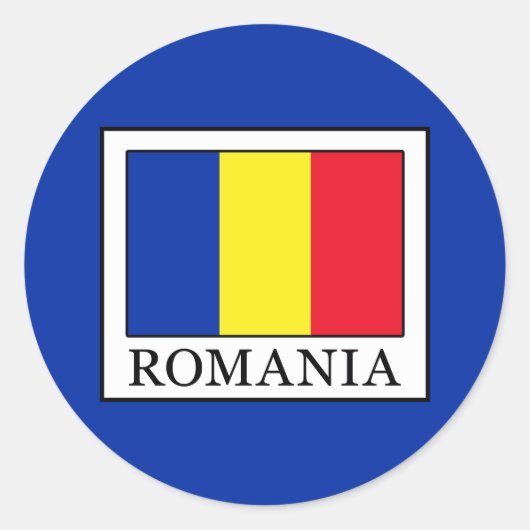 Roemenië Ronde Sticker (Voorkant)