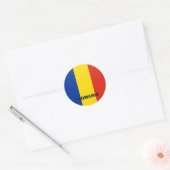 Roemenië Roundel-kwaliteitsvlag Ronde Sticker (Envelop)