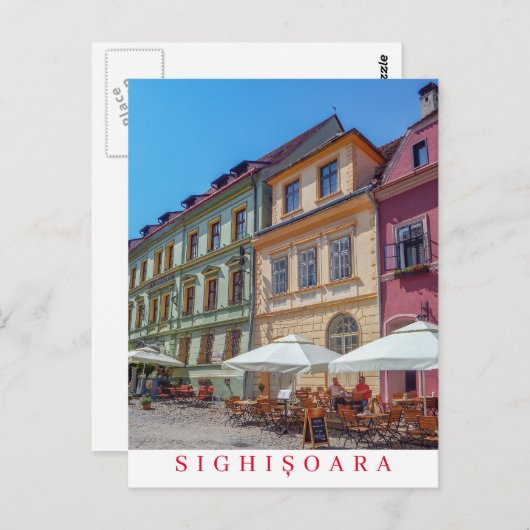 Roemenië Sighisoara gebouwen uitzicht briefkaart (Voorkant / Achterkant)