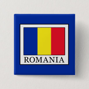 Roemenië Vierkante Button 5,1 Cm