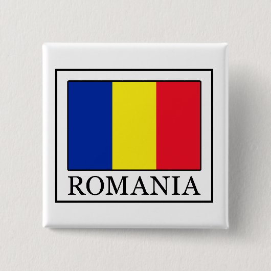Roemenië Vierkante Button 5,1 Cm (Voorkant)