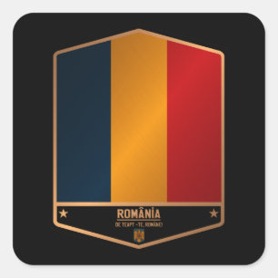 Roemenië Vierkante Sticker