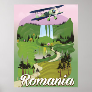 Roemenië vintage reisposter poster