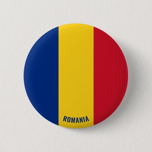 Roemenië vlag charmant patriotticum ronde button 5,7 cm (Voorkant)