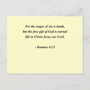 ROEMENS 6:23 BRIEFKAART