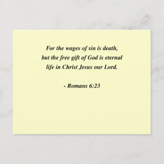 ROEMENS 6:23 BRIEFKAART