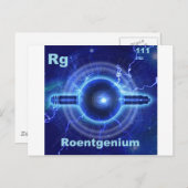 roentgenium briefkaart (Voorkant / Achterkant)