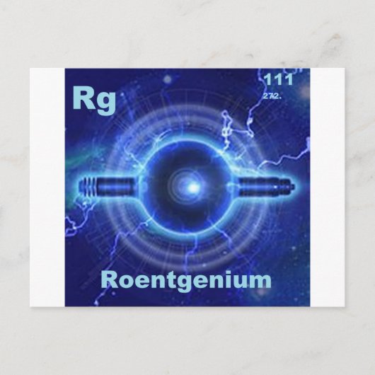 roentgenium briefkaart (Voorkant)