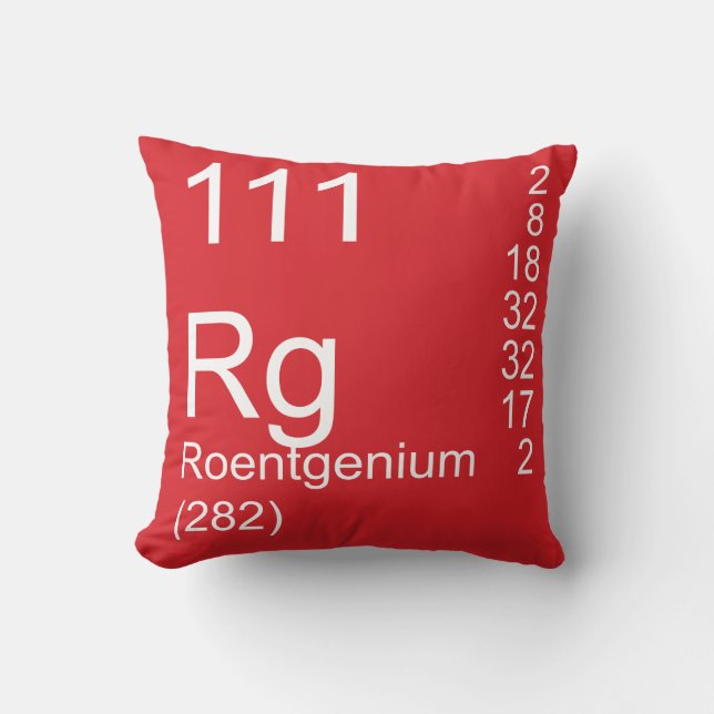 Roentgenium Kussen (Voorkant)