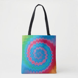 roeovy retro tie dye swirl patroon draagtas
