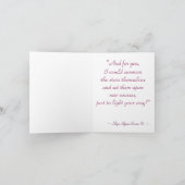 "ROEP DE STERREN OP" Romantische kaart (Binnen)