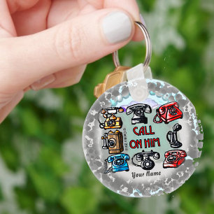 Roep Hem aan als Christelijke sleutelhanger