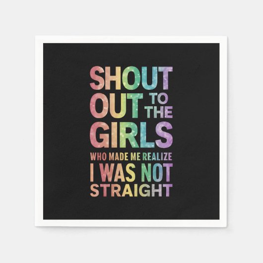 Roep naar de meisjes Gay Pride Rainbow Flag LGBT Servet (Voorkant)