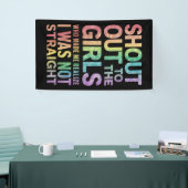 Roep naar de meisjes Gay Pride Rainbow Flag LGBT Spandoek (Beurs)