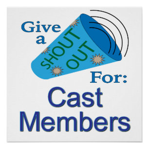 Roep om cast-leden perfect poster