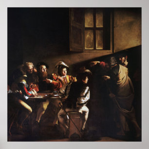 Roep Saint Matthew door Caravaggio Poster