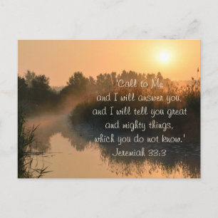 Roep tot Mij, Bijbelvers Jeremia 33:3 Briefkaart