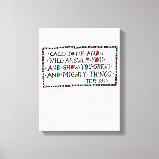 Roep tot Mij Canvas Afdruk