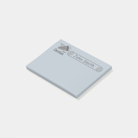 Roep uit voor tandartsen 4x3 post-it® notes (Schuin)
