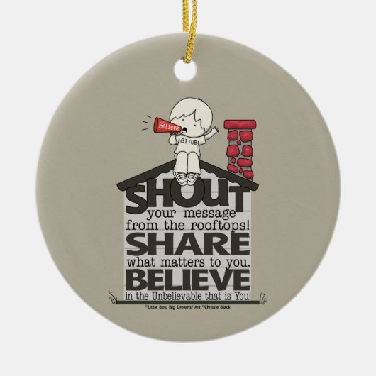 Roep van de daken keramisch ornament (Voorkant)