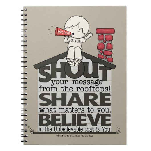 Roep van de daken notitieboek (Voorkant)