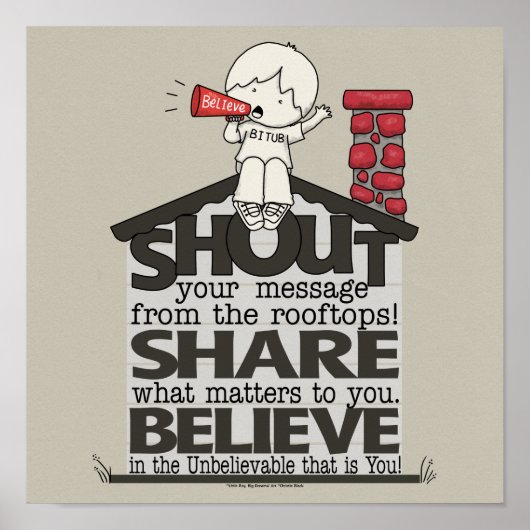 Roep van de daken poster (Voorkant)