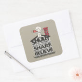 Roep van de daken vierkante sticker (Envelop)