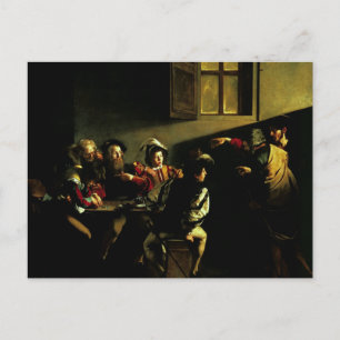 Roep van Matthew door het Briefkaart Caravaggio