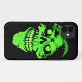 Roepachtige groene neonstijl schedel Case-Mate iPhone case (Achterkant (horizontaal))