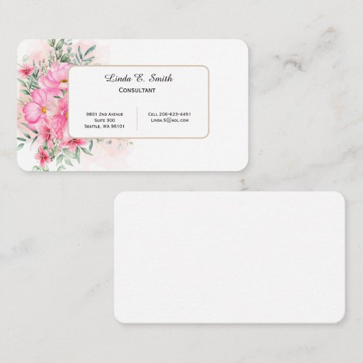 Roepkaart Contactkaartje (Voorkant / Achterkant)