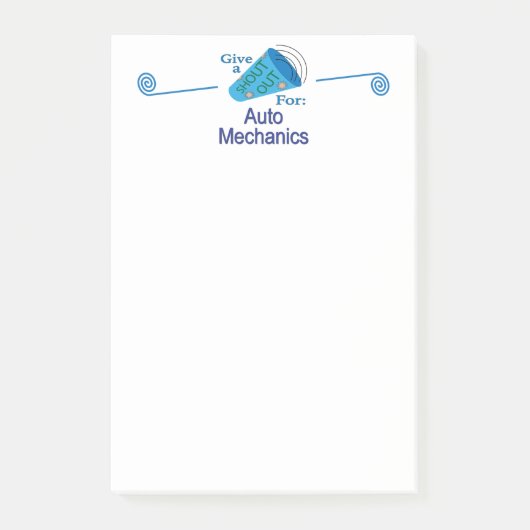 Roept Auto Mechanica op Post-it® Notes (Voorkant)