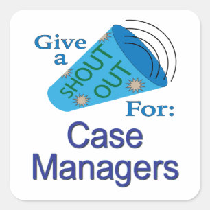 Roeptoeter voor casemanagers vierkante sticker