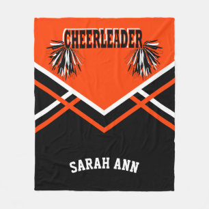 Roer Oranje Cheerleader Outfit Style Fleece Deken