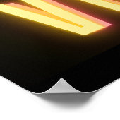 Roer uw stem roze neon poster (Hoek)