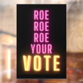 Roer uw stem roze neon raamsticker (Vel 2)