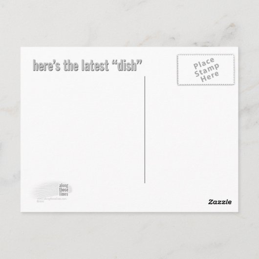 "roeren van de pot" briefkaart (Achterkant)