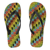 Roerkleurig patroon teenslippers (Voetbed)