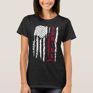 Roerploeg ventilator Amerikaanse vlagrower T-shirt