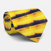 Roertraining op zonsondergang stropdas (Opgerold)