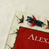 Roest Aangepaste Fly Fishing Flies Forel Rustiek Strandlaken (In situ)