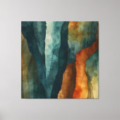 Roest en Blauwgroen Canvas Afdruk (Voorkant)
