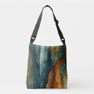 Roest en Blauwgroen Crossbody Tas