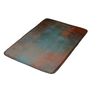 Roest en Blauwgroen Marmer abstract Badmat
