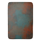 Roest en Blauwgroen Marmer abstract Badmat (Voorkant Verticaal)