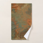 Roest en Turquoise Marmer abstract 5 Bad Handdoek (Handdoek)