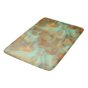 Roest en turquoise Marmer abstract Badmat