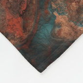 Roest en Turquoise Stone Abstract Fleece Deken (Hoek)