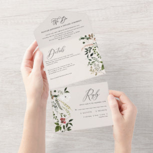 roest florale herfst in één uitnodiging