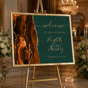 Roest Goud Agaat Jager Groen Trouw Welkom Poster
