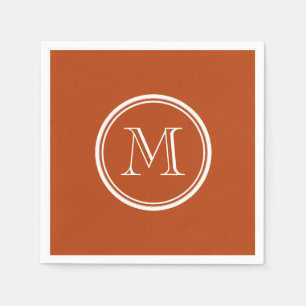 Roest high-end gekleurd monogram Initiaal Servetten